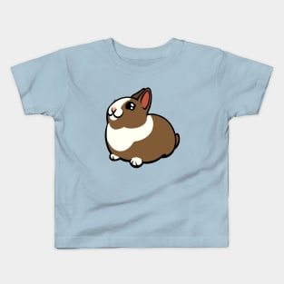 Brown and White Bunny Rabbit Coney Kids T-Shirt